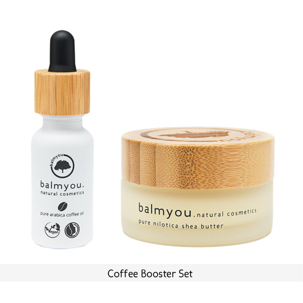 balmyou Coffee Booster Set (Arabica Kaffee-Öl 20ml, Nilotica Sheabutter 30ml)
